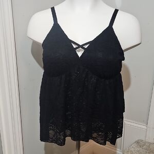 Torrid Nightfall Black Lace Top